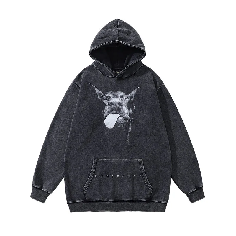 High Street Doberman Pinscher Print Heavy Washed Black Hooded for Men Graffiti Sweater Oversized Hip Hop Loose Casual Hoodie
High Street Doberman Pinscher Print Heavy Washed Black Hooded for Men Graffiti Sweater Oversized Hip Hop Loose Casual Hoodie