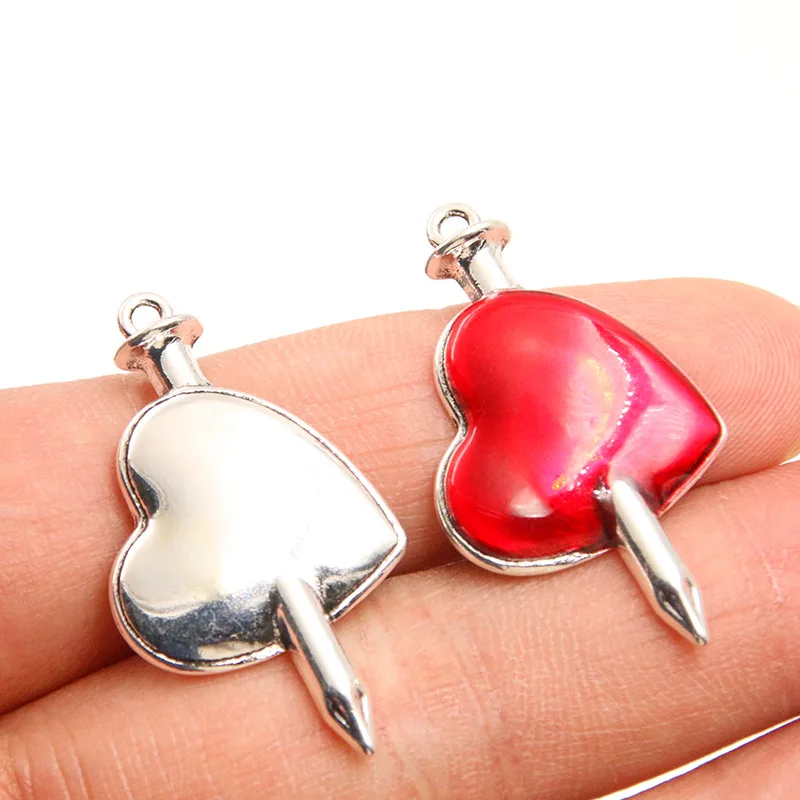 10pcs 21x38mm Alloy Dripping Oil Sword Heart Charms Pendant Designer Charms for Jewelry Making DIY Accessories for Jewelry
10pcs 21x38mm Alloy Dripping Oil Sword Heart Charms Pendant Designer Charms for Jewelry Making DIY Accessories for Jewelry
