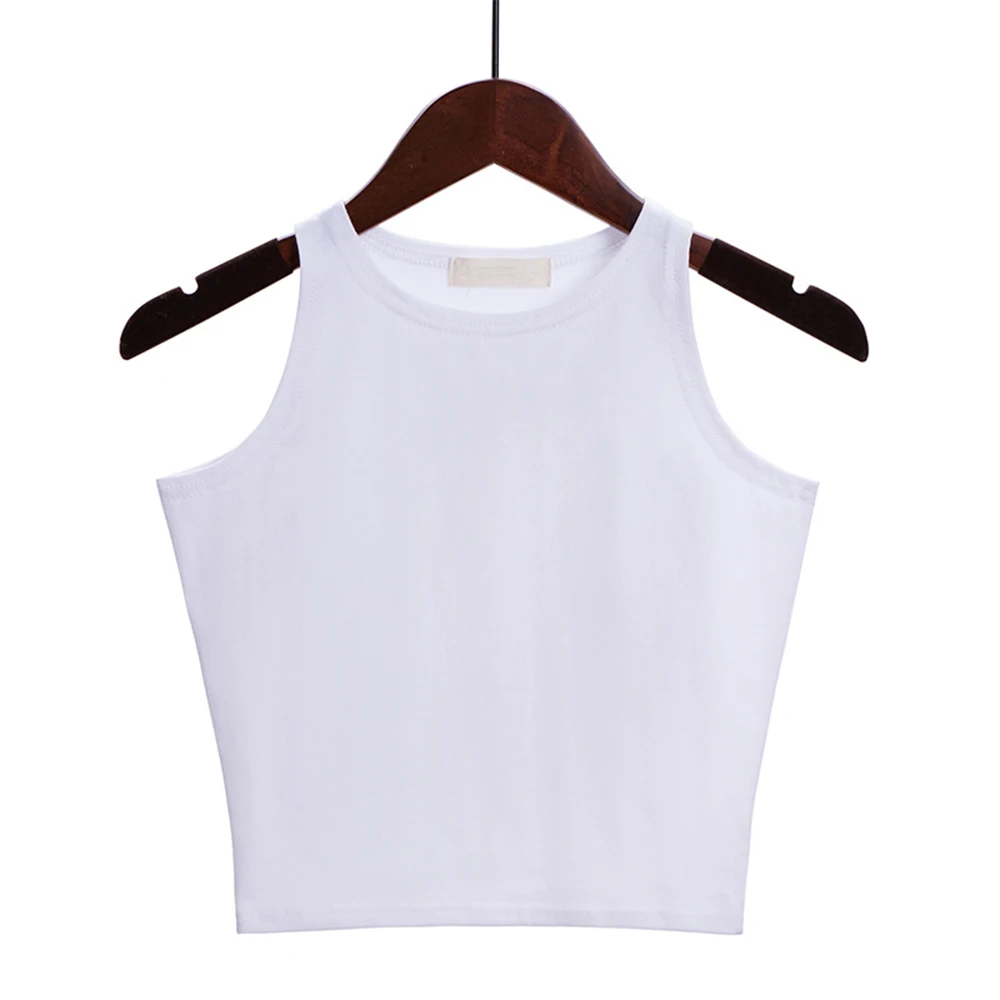 Sexy Women's Summer Basic Tank Tops Casual Crew-Neck Solid Color Sleeveless Halter Tees Sport Crop Tank Woman Clothing
Sexy Women's Summer Basic Tank Tops Casual Crew-Neck Solid Color Sleeveless Halter Tees Sport Crop Tank Woman Clothing