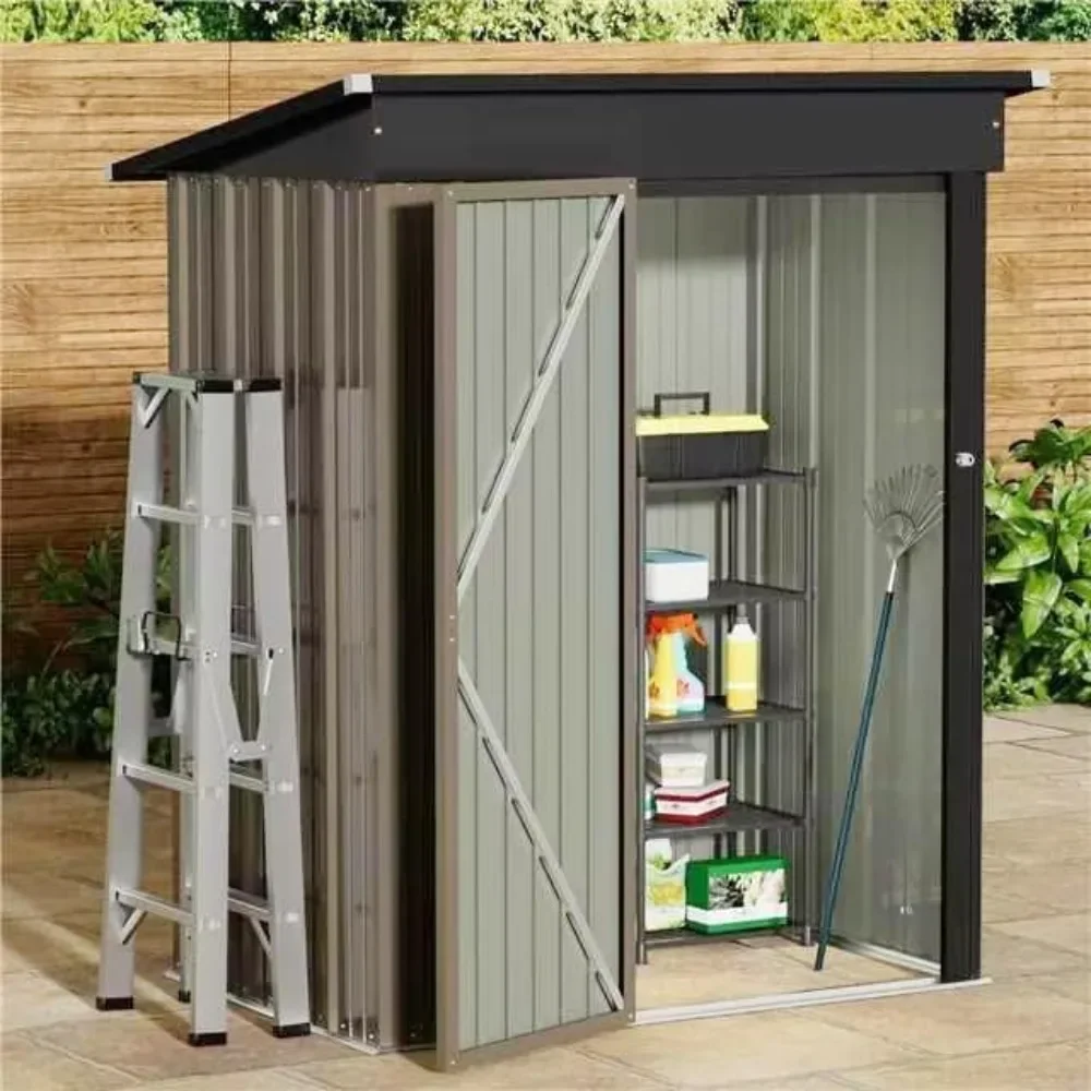 Metal Outdoor Storage Shed 5 X 3 FT Metal Shed With Lockable Door Tools Brown Garden Buildings Booth Shelter Supplies Home
Metal Outdoor Storage Shed 5 X 3 FT Metal Shed With Lockable Door Tools Brown Garden Buildings Booth Shelter Supplies Home