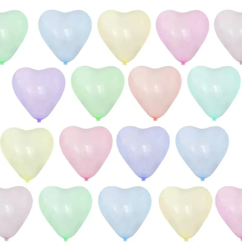 

100pcs 10inch Heart Ballons Macaron Heart Latex Balloons Color Balloon For Wedding Happy Birthday Party Christmas