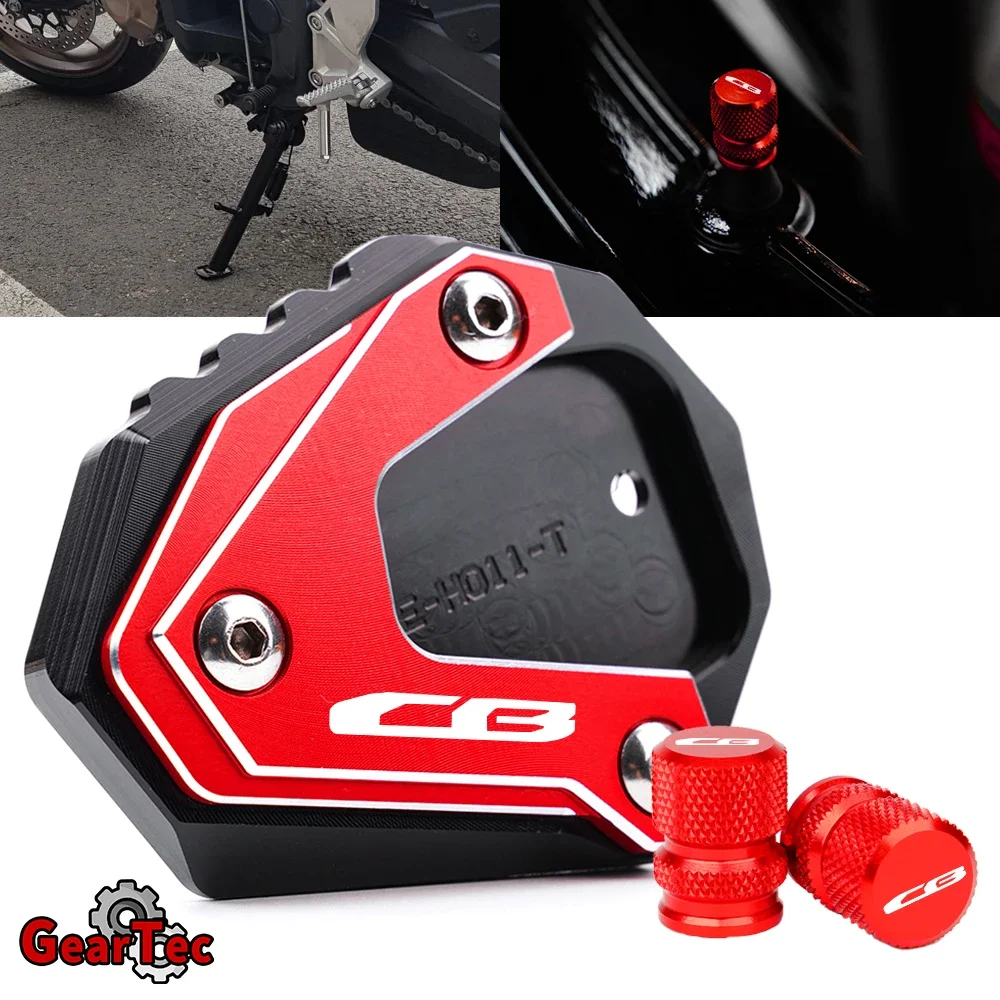 For HONDA CB500X CB650R CB500F CB125R CB300R CB400X CB 500X 650R Motorcycle Kickstand Foot Side Stand Enlarger Pad Valve Caps
For HONDA CB500X CB650R CB500F CB125R CB300R CB400X CB 500X 650R Motorcycle Kickstand Foot Side Stand Enlarger Pad Valve Caps