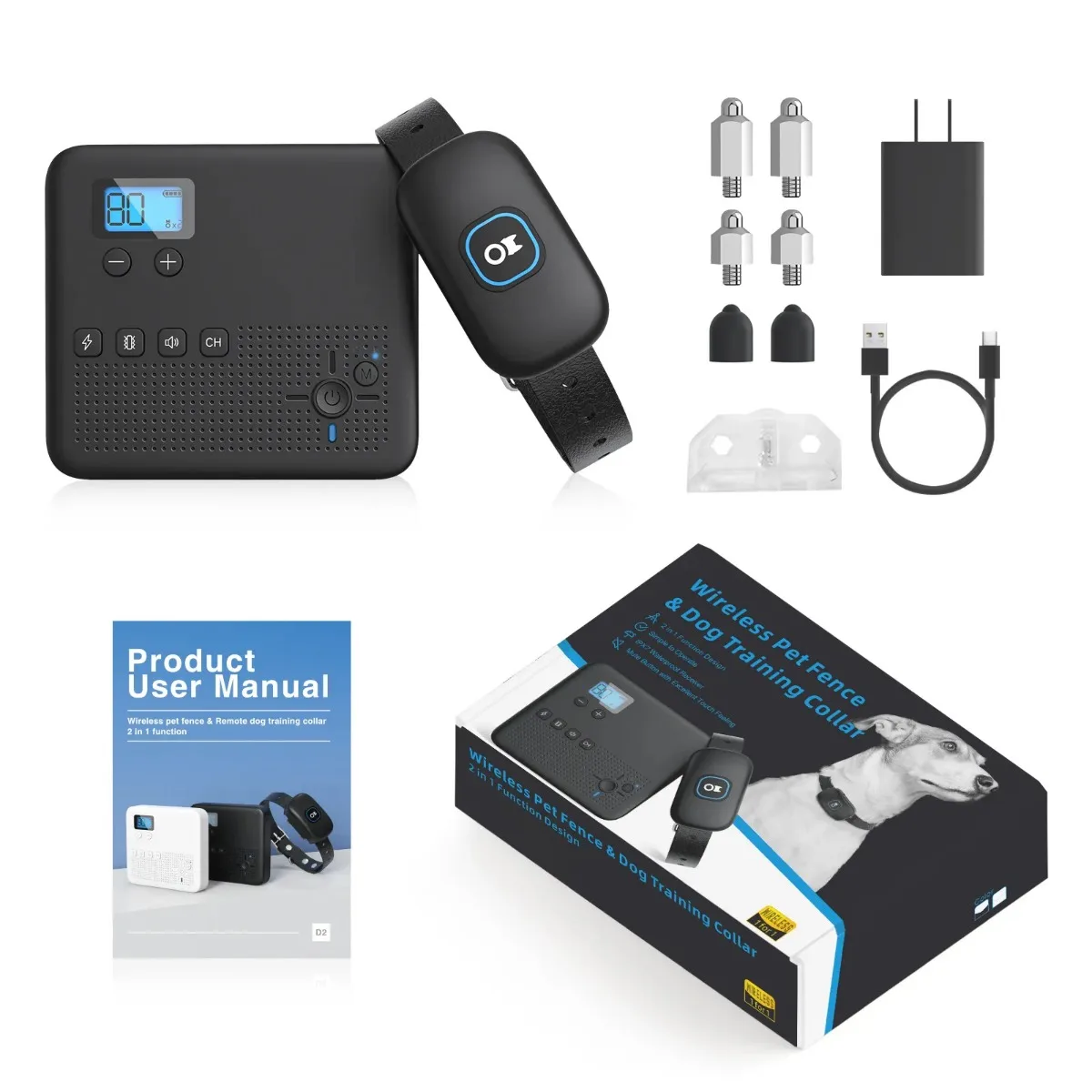 Generic 2 in 1 Wireless Containment Fence Wireless Perimeter Electric