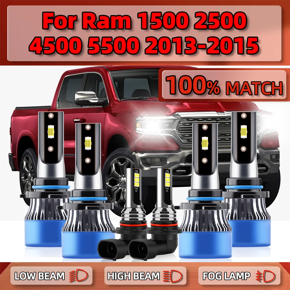 

360W 60000LM Canbus Led Headlight 12V Turbo Lamp 6000K White Car Fog Light For Ram 1500 2500 3500 4500 5500 2013 2014 2015