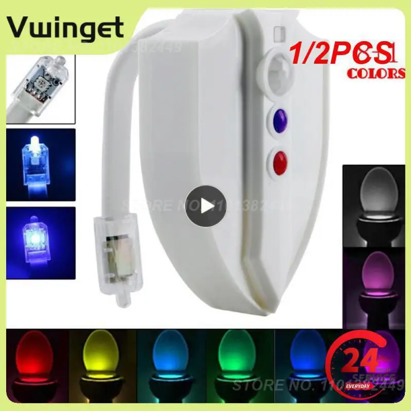 1/2PCS Toilet Night Light PIR Motion Activated Seat Sensor 8 Colors Changing Night Lamp Toilet Bowl Lighting For Bathroom
1/2PCS Toilet Night Light PIR Motion Activated Seat Sensor 8 Colors Changing Night Lamp Toilet Bowl Lighting For Bathroom