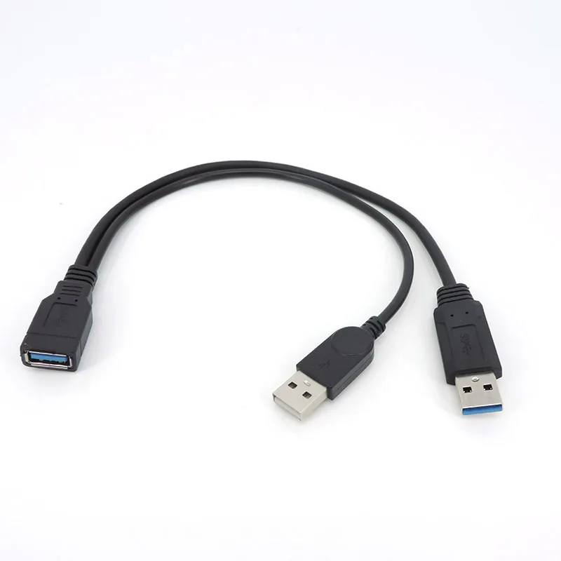 1pc Black USB 3.0 Female To Dual USB Male with Extra Power Data Y Extension Cable for 2.5" Mobile Hard Disk
1pc Black USB 3.0 Female To Dual USB Male with Extra Power Data Y Extension Cable for 2.5" Mobile Hard Disk