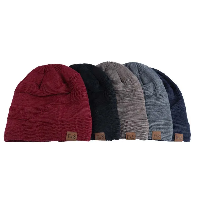 New Unisex Slouchy Winter Hats Add Fur Lined Men And Women Warm Beanie Cap Casual Label Decor Winter Knitted Hats New Unisex Slouchy Winter Hats Add Fur Lined Men And Women Warm Beanie Cap Casual Label Decor Winter Knitted Hats