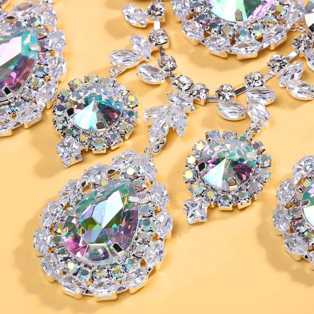 Water Drop Exaggerated Jewelry Sets Queen Accessories Statement Colorful Rhinestone Necklace Set for Women 4 Mallzona S0d3f6606c3d0474fb860d8082cfeefb9k Water Drop Exaggerated Jewelry Sets Queen Accessories Statement Colorful Rhinestone Necklace Set for Women Mallzona
