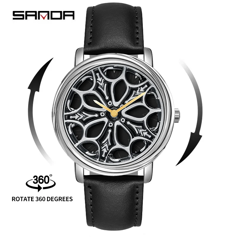SANDA P1105 Fashion Watches Luxury 360 Rotating Car Wheel Dial Quartz Watch Men Casual Steel Waterproof Sport Relogio Masculino
SANDA P1105 Fashion Watches Luxury 360 Rotating Car Wheel Dial Quartz Watch Men Casual Steel Waterproof Sport Relogio Masculino