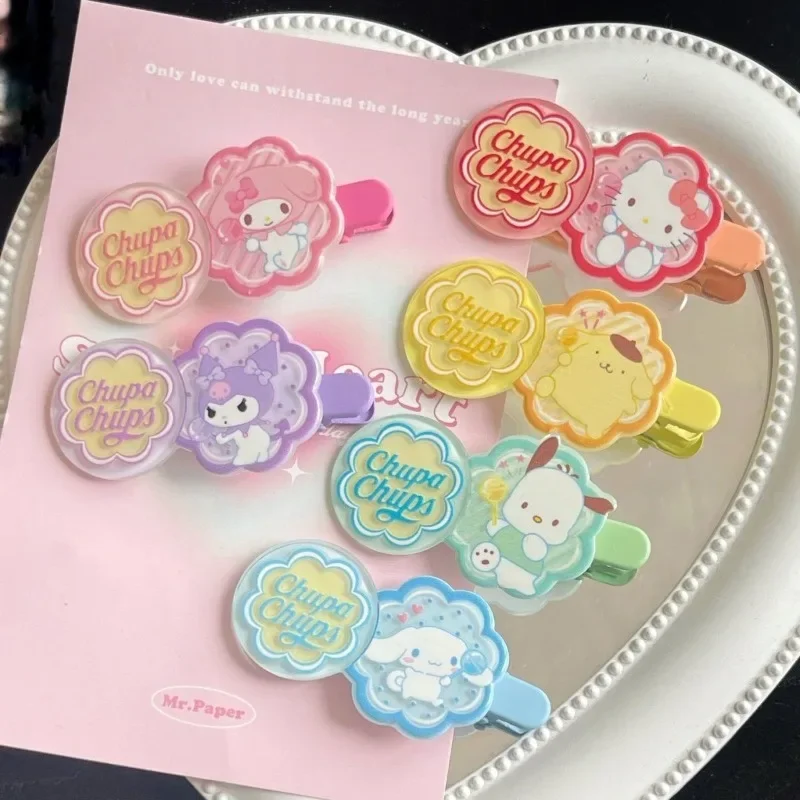 

Sanrio Hello Kitty Hairpins Cartoon Anime Figures My Melody Pochacco Kuromi Cinnamoroll Hairpin Cute Girl Hairpin Birthday Gifts