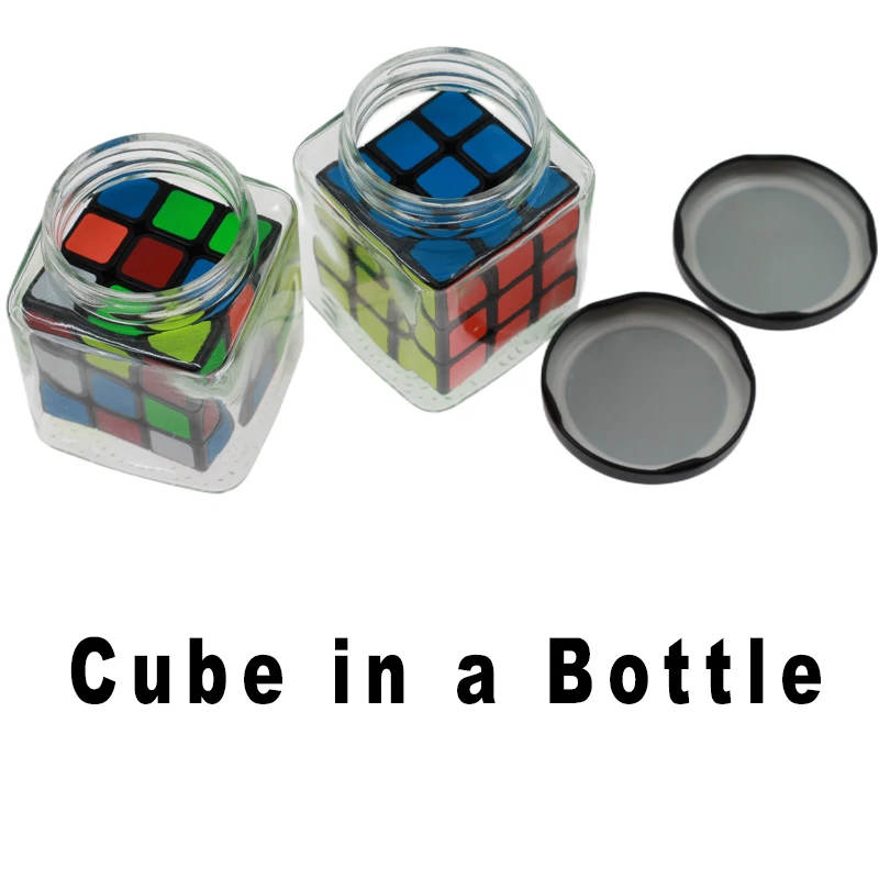 

Cube in a Bottle Magic Tricks Props Gimmick Illusion Cube Disappear Close Up magia Stage Street Magician