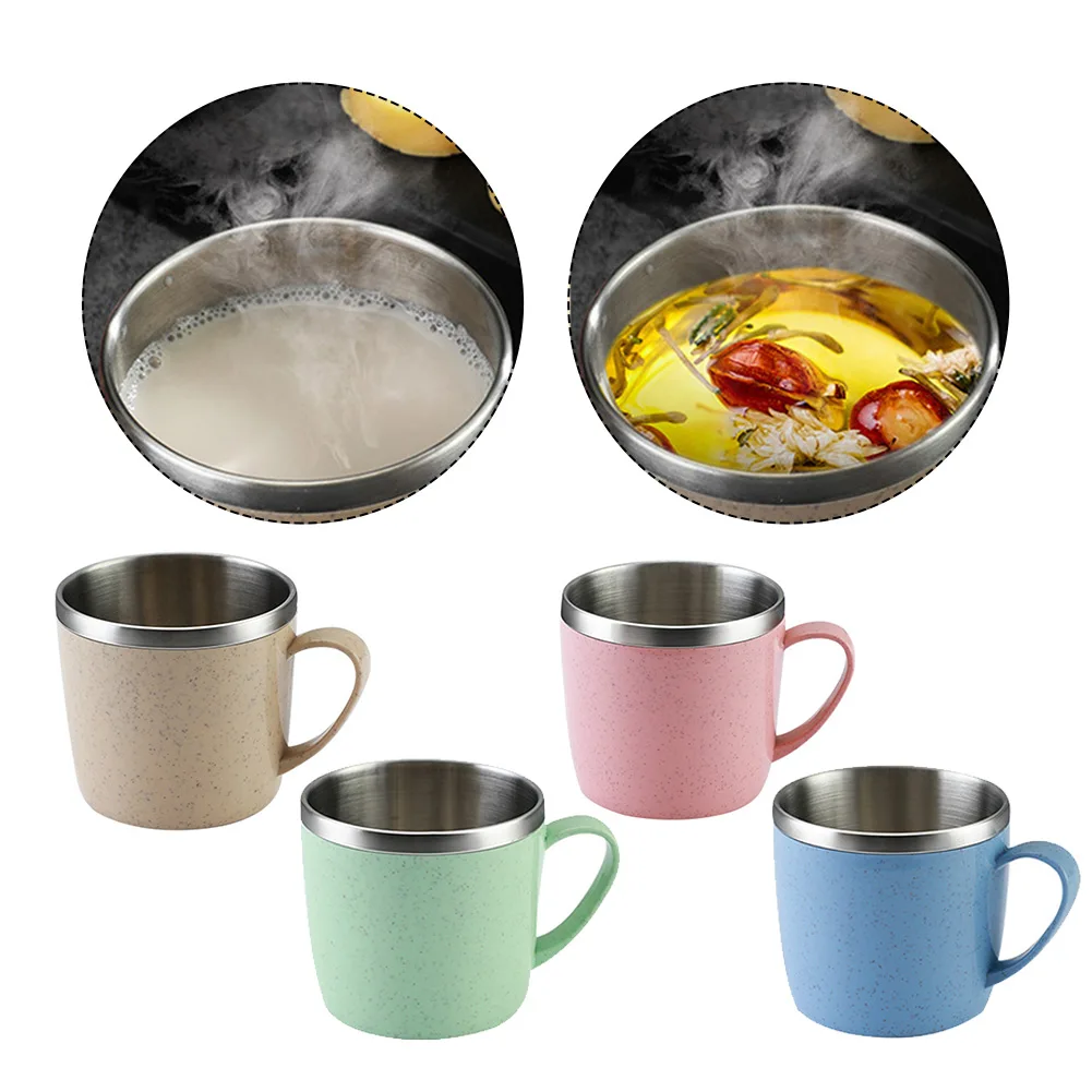 1Pc Cup Stainless Steel Mug With Wheat Elements Double Heat Insulation Layer Anti-Fall Anti-scalding Water Cup Coffee Tea Mugs
1Pc Cup Stainless Steel Mug With Wheat Elements Double Heat Insulation Layer Anti-Fall Anti-scalding Water Cup Coffee Tea Mugs