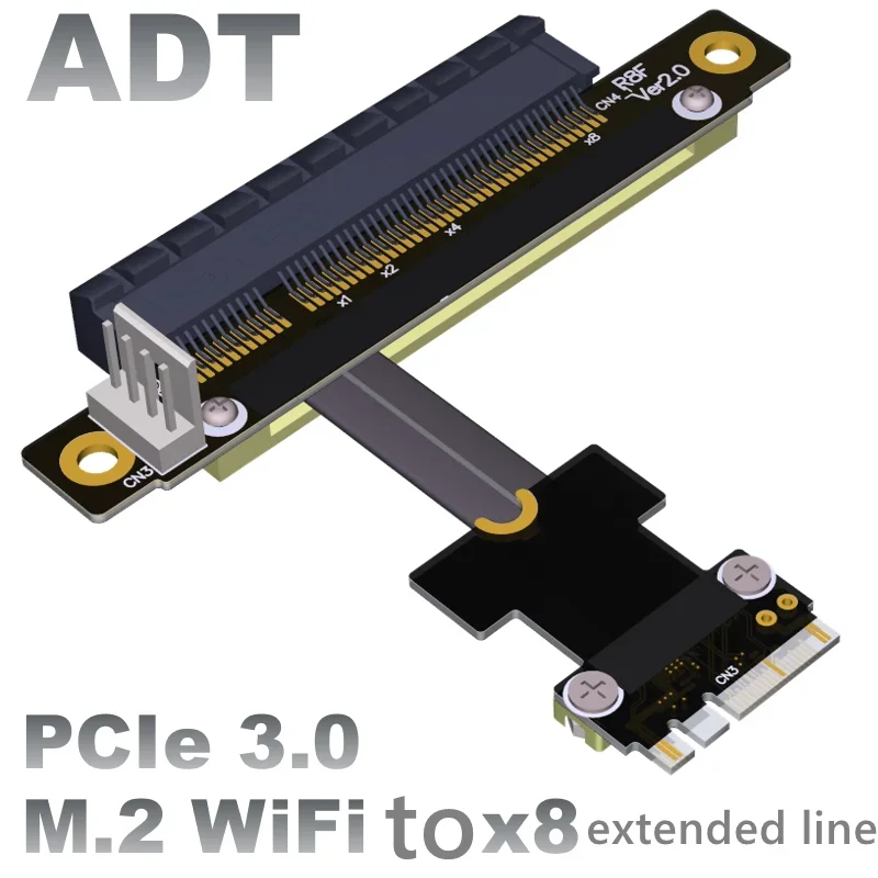 

Кабель-удлинитель M2 NGFF с поддержкой Wi-Fi и интерфейса PCIE x8 встроенный переходник M.2 8x key A.E для адаптера PCI-E X8