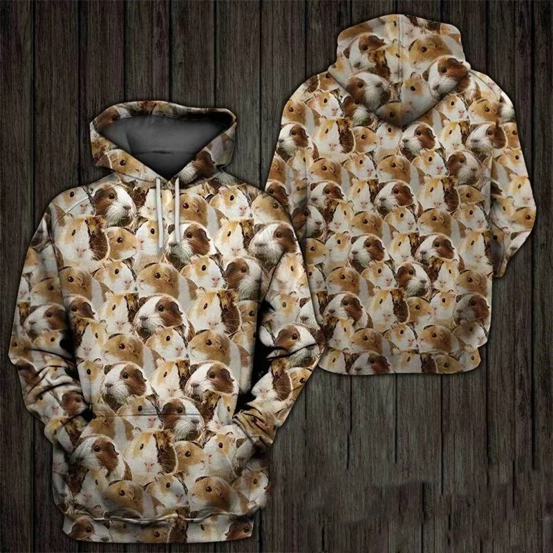 

Newest Design 3D Guinea Pig All Over Printed Hoodies Animal Guinea Pig Pattern Sweatshirt Casual Tops Fashion Couple Hoodies Top