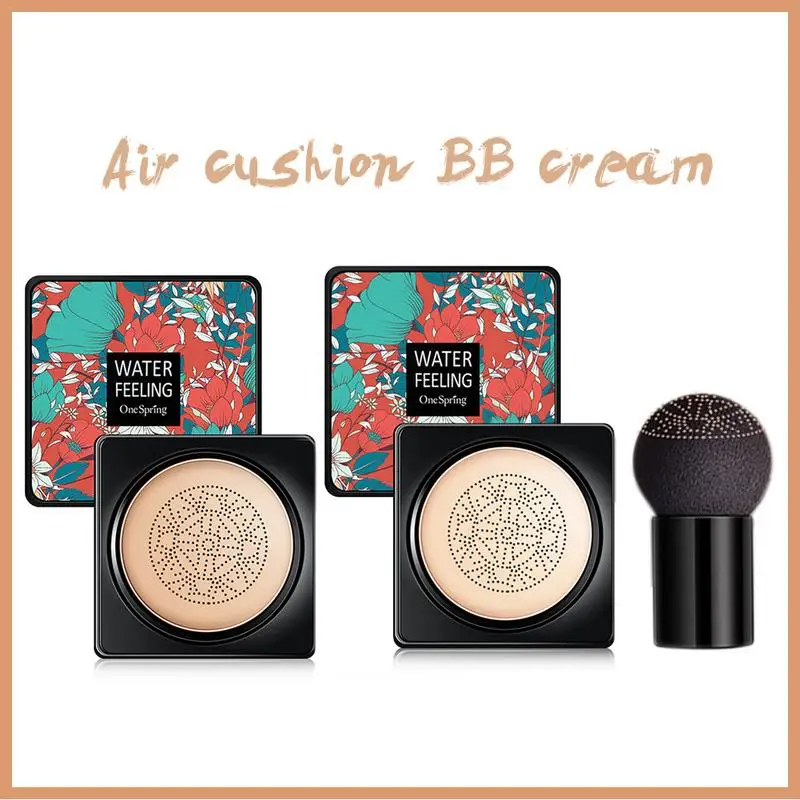 

1pcs Mushroom Head CC Cream BB Air Cushion Cream Concealer Foundation Cream Brighten Skin Tone Beauty Foundation Cream Female