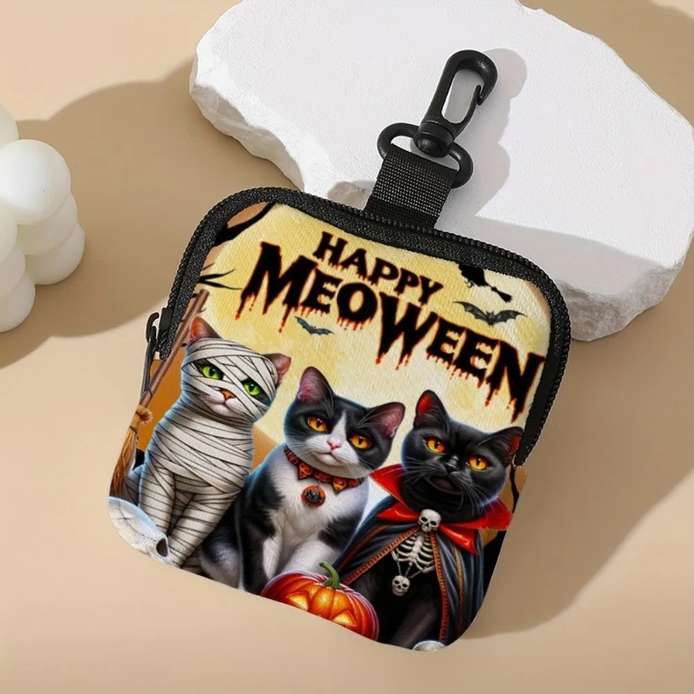 Durable Mini Coin Purse Artificial Leather Cat Print Wallet Waterproof Portable Earphone Bag Friends Gift Durable Mini Coin Purse Artificial Leather Cat Print Wallet Waterproof Portable Earphone Bag Friends Gift