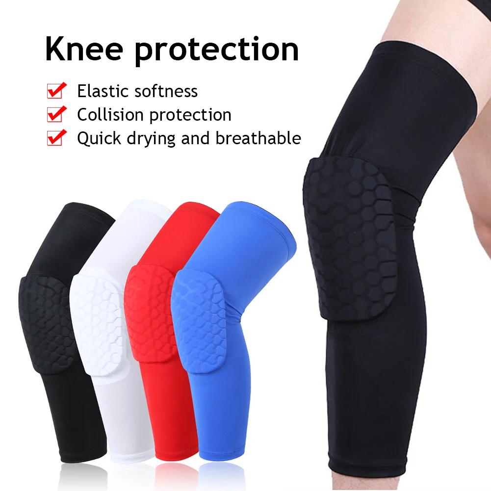 

1PC Honeycomb Knee Pads Sleeve Basketball Brace Elastic Kneepad Protective Gear Patella Foam Support Volleyball Support