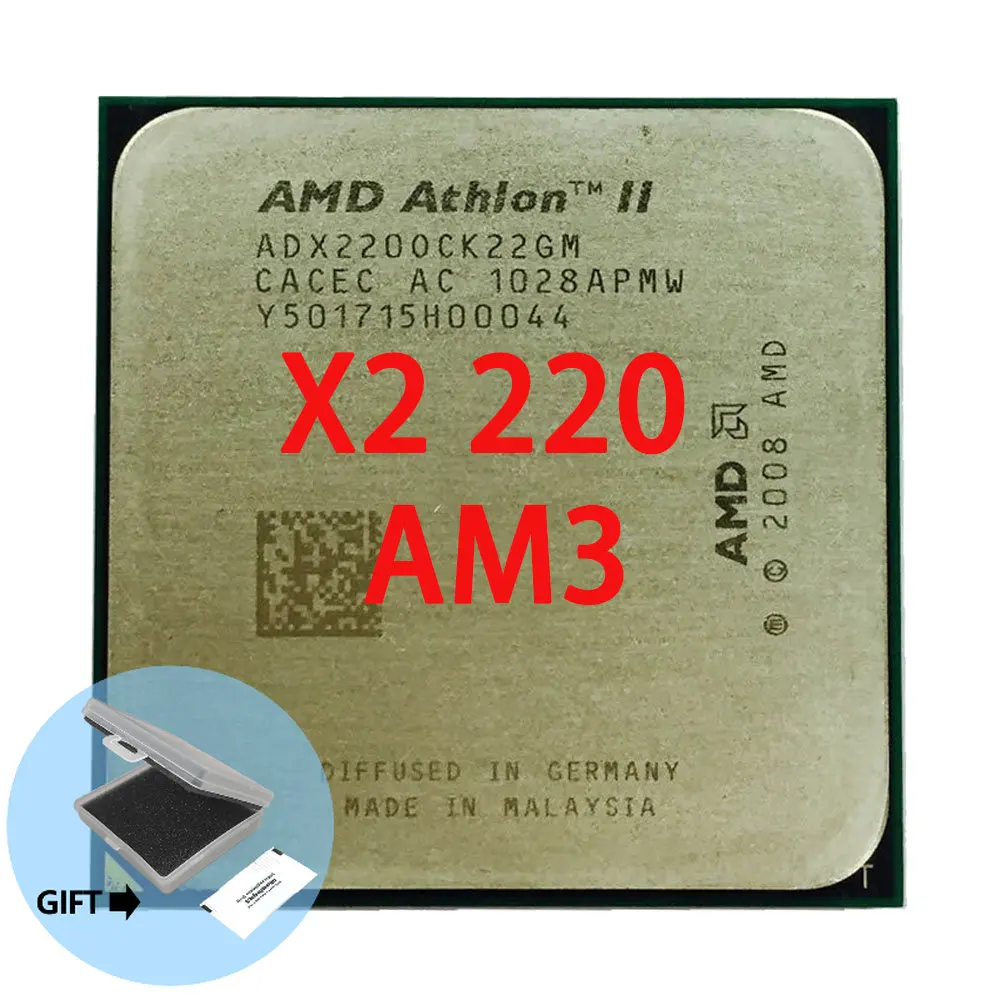 AMD Athlon II X2 220 X2-220 2,8 ГГц двухъядерный ЦПУ процессор adx220qui22gm разъем AM3 938pin
AMD Athlon II X2 220 X2-220 2,8 ГГц двухъядерный ЦПУ процессор adx220qui22gm разъем AM3 938pin