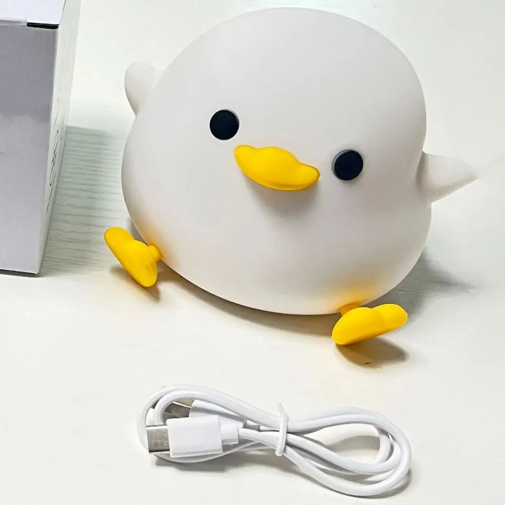 

Table Lamp Rechargeable Cartoon Duck Night Light Dimmable Soft Lamp for Bedside Flicker Free Adorable Appearance Led Cartoon