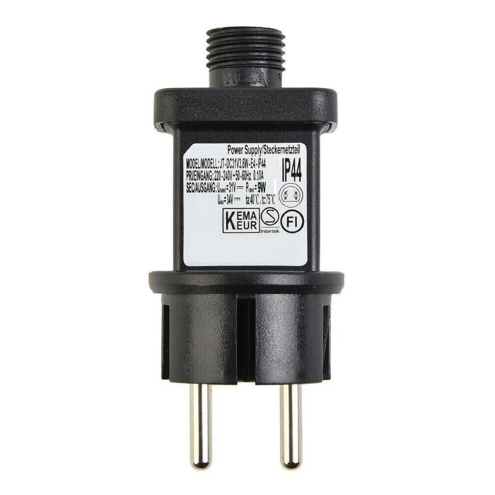1pc LED Fairy Lights Power Supply Adapter Transformer Driver Replacement IP44 31V Max 9W For Coded 2-pin Connectors EU PLUG
1pc LED Fairy Lights Power Supply Adapter Transformer Driver Replacement IP44 31V Max 9W For Coded 2-pin Connectors EU PLUG