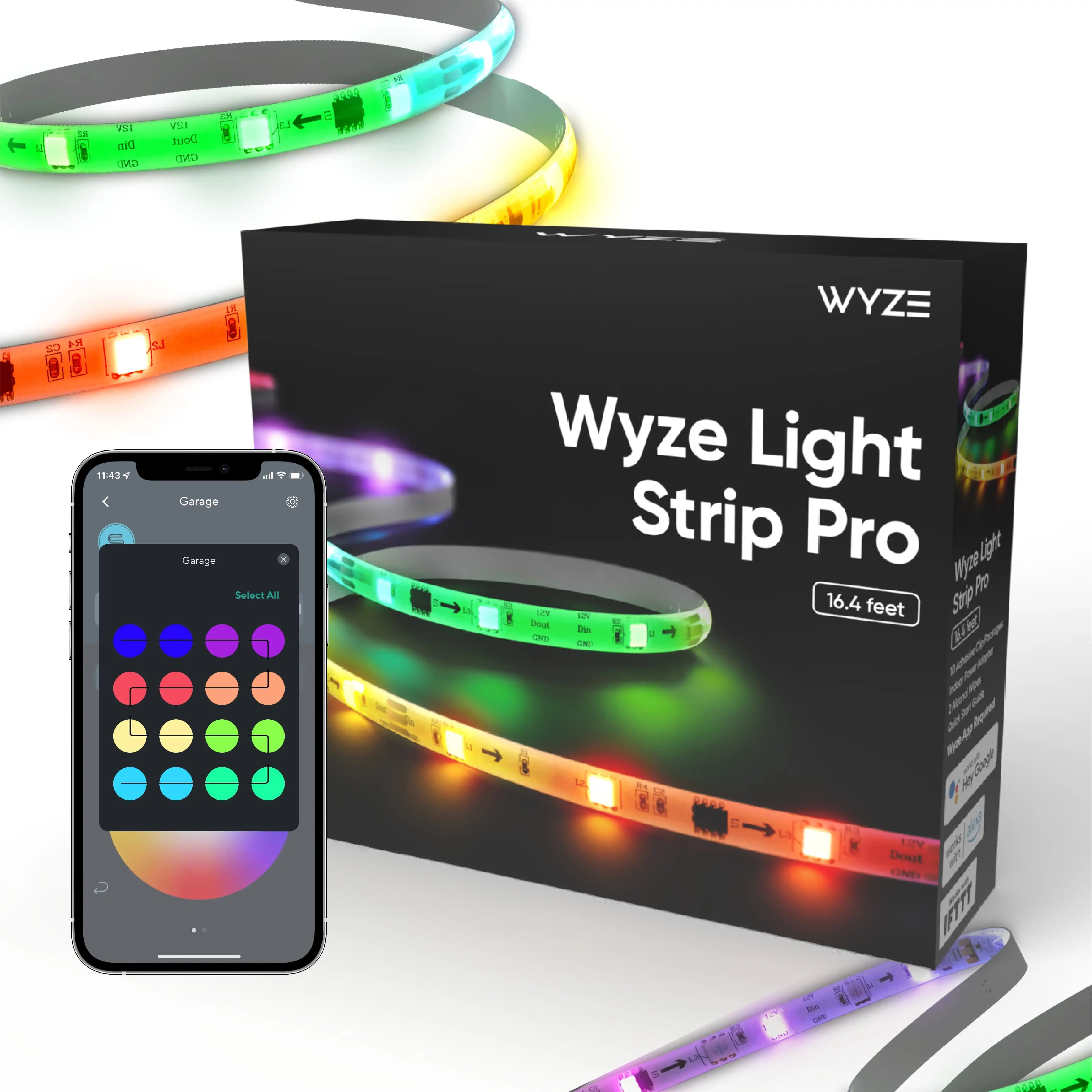 32.8 Feet Smart Led Strip Lights for Bedroom RGB LED Tape Light App and Voice Control LED Lights for Home Party Room Decoration
32.8 Feet Smart Led Strip Lights for Bedroom RGB LED Tape Light App and Voice Control LED Lights for Home Party Room Decoration