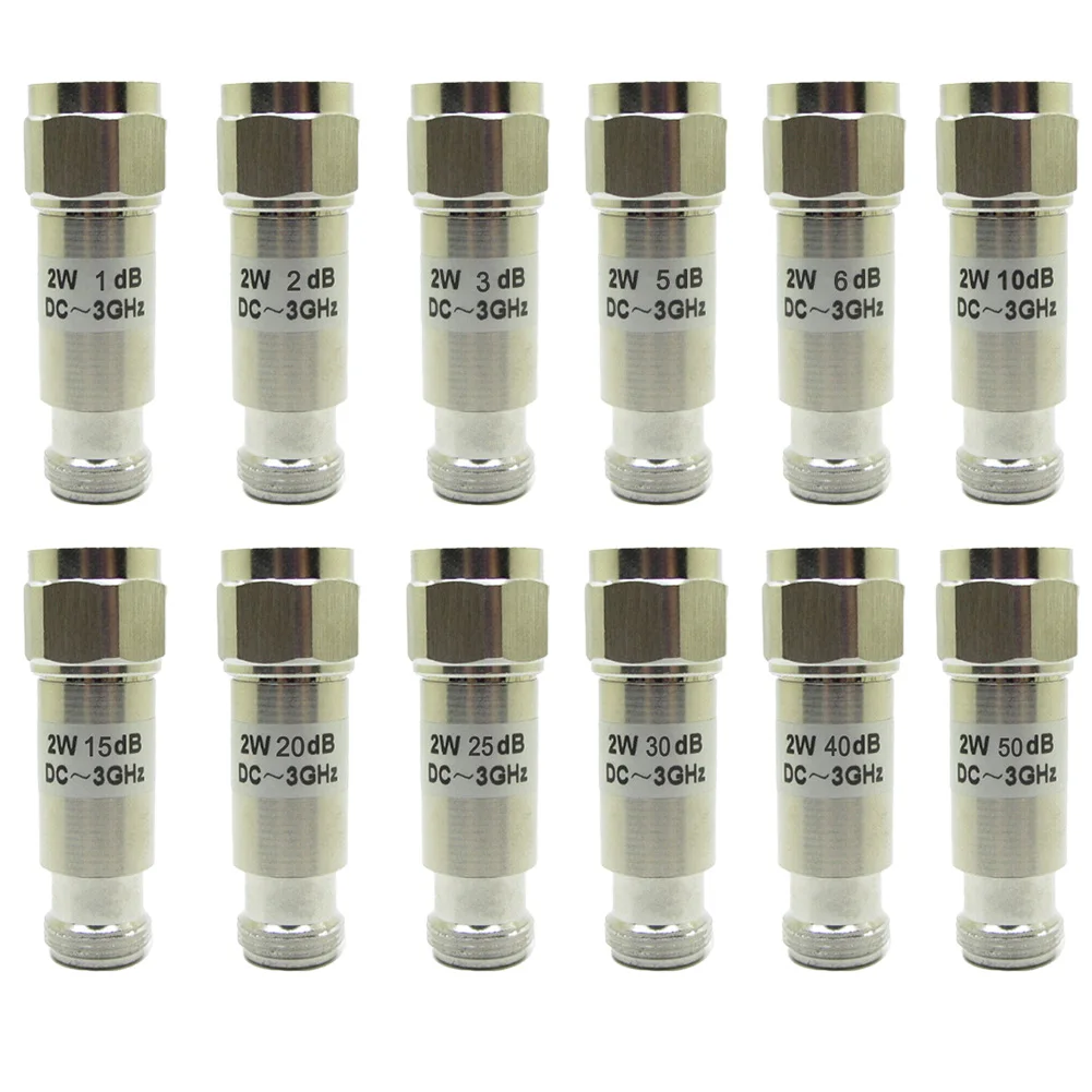 1pcs Attenuator DC-3GHz2W N-JK Male-to-female Copper-plated Three-element 1-50dB Coaxial Low-power Fixed Attenuator
1pcs Attenuator DC-3GHz2W N-JK Male-to-female Copper-plated Three-element 1-50dB Coaxial Low-power Fixed Attenuator