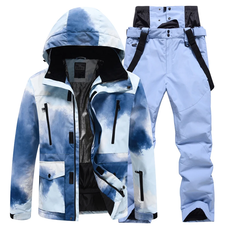 

-30 ℃ men's and women's skiing suit windproof and waterproof skiing suit Outdoor and indoor winter warmth preservation