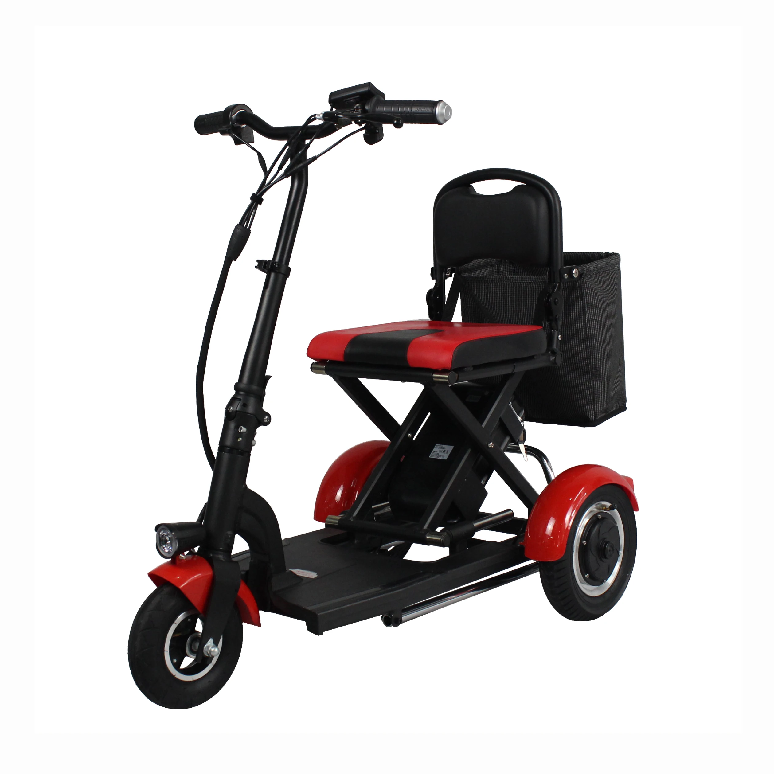 

Ready stock Travel 3 Wheels Elderly Electric Scooter Disabled Handicapped Folding Mobility Scooter For Seniors