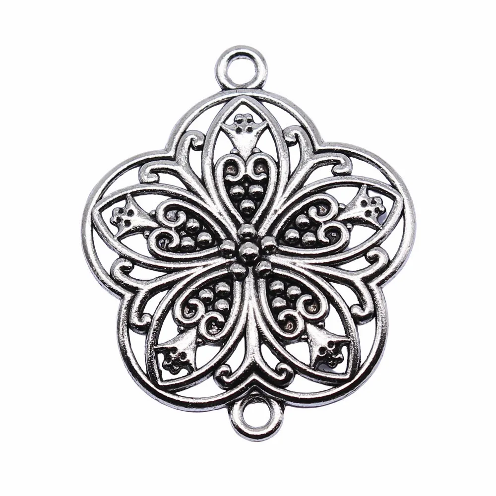 4pcs/lot 37x31mm Hollow Flower Connector Charms For Jewelry Making Antique Silver Color 1.46x1.22inch
4pcs/lot 37x31mm Hollow Flower Connector Charms For Jewelry Making Antique Silver Color 1.46x1.22inch