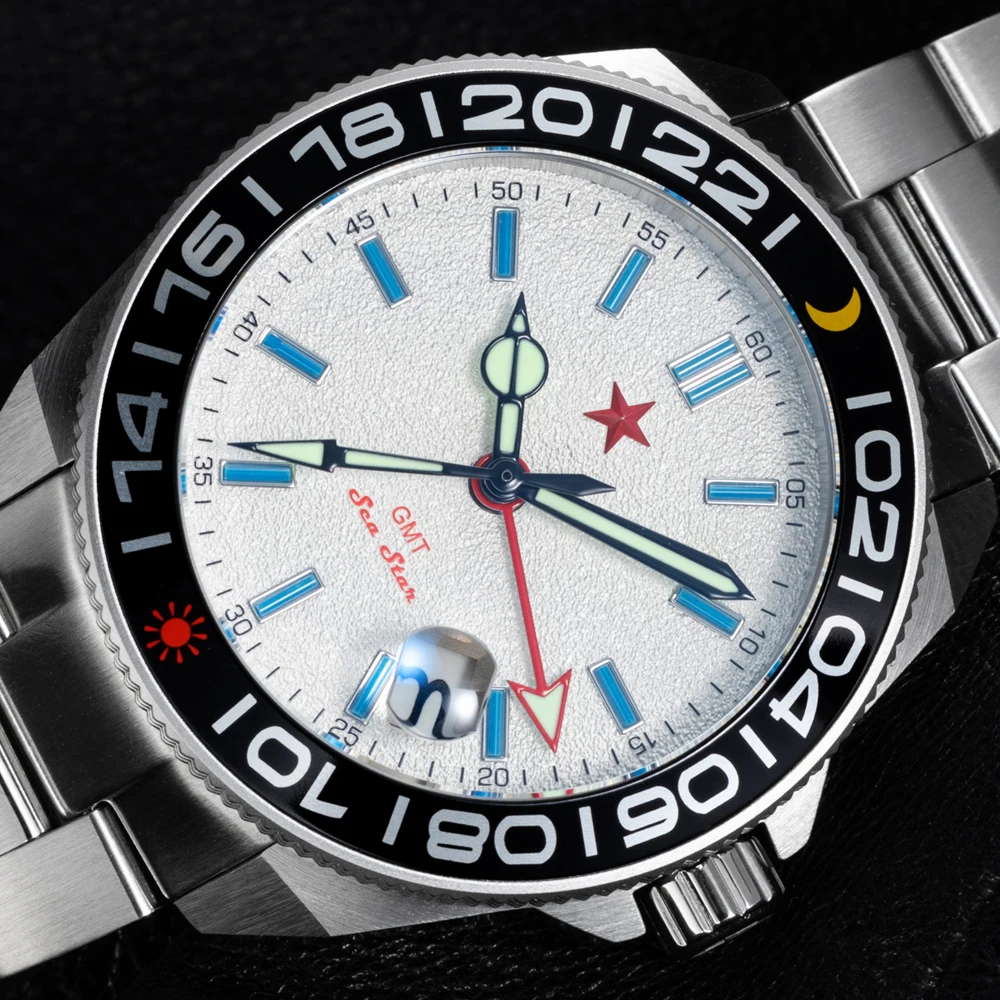 Часы наручные Red Star NH34 GMT, автоматические механические Супер Светящиеся с двойным часовым поясом, с минеральным стеклом, с 4 иглами, 5 АТМ, 40 мм
Часы наручные Red Star NH34 GMT, автоматические механические Супер Светящиеся с двойным часовым поясом, с минеральным стеклом, с 4 иглами, 5 АТМ, 40 мм