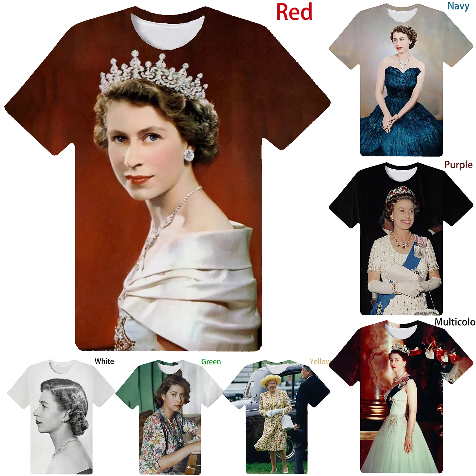 

Newest Print United Kingdom Young UK Her Majesty Queen Elizabeth II TShirt Men/Women T Shirt Boy/Girl Streetwear Kids/Child Tees