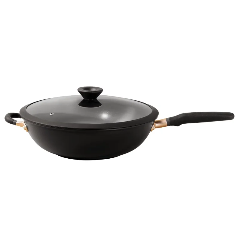 Meyer Accent Series Hard Anodized Nonstick Induction Stir Fry Pan with Helper Handle and Glass Lid, 12.75-Inch, Matte Black
Meyer Accent Series Hard Anodized Nonstick Induction Stir Fry Pan with Helper Handle and Glass Lid, 12.75-Inch, Matte Black