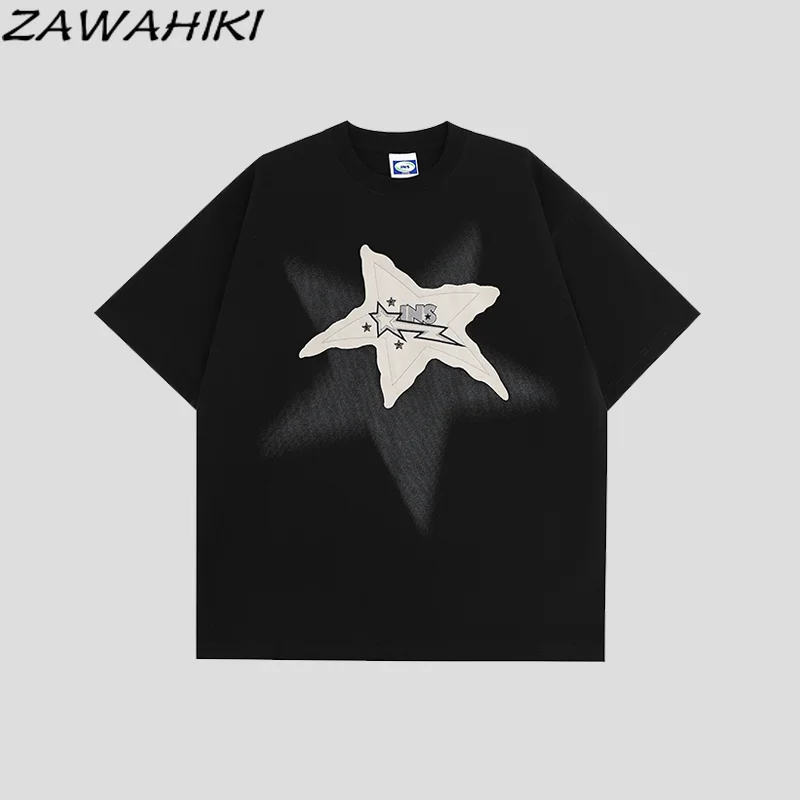 American Lovers Star Graphic Patchwork Short Sleeve T Shirt Women Loose Cotton O-neck Fashion Teens Streetwear Grunge Clothes
American Lovers Star Graphic Patchwork Short Sleeve T Shirt Women Loose Cotton O-neck Fashion Teens Streetwear Grunge Clothes