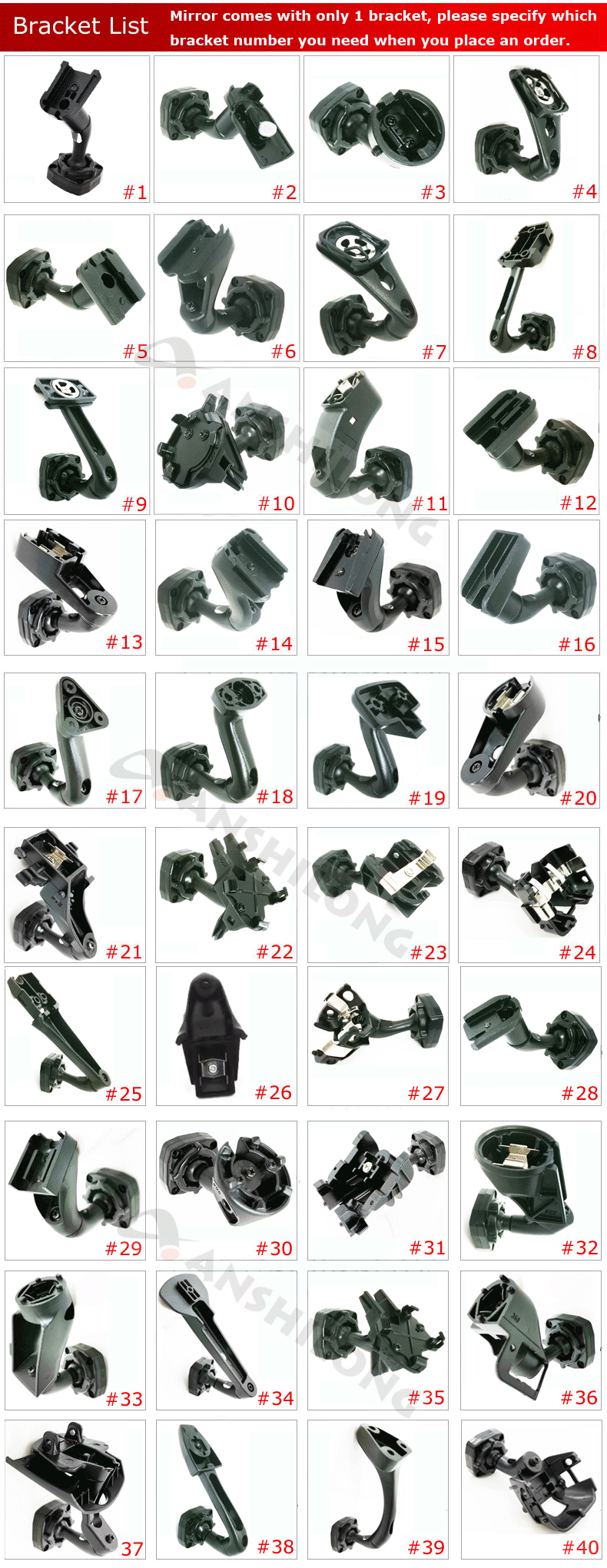 مرآة رؤية خلفية داخلية من ANSHILONG للسيارة AHD ، CVBS ، TFT ، LCD ، إدخال فيديو 2Ch ، حامل حامل حامل تثبيت خاص 2 مرآة رؤية خلفية داخلية من ANSHILONG للسيارة AHD ، CVBS ، TFT ، LCD ، إدخال فيديو 2Ch ، حامل حامل حامل تثبيت خاص