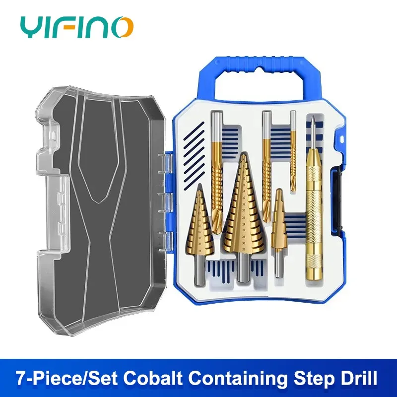 YIFINO Cobalt Containing Metal Ladder Drilling Set Serrated Pagoda Dill Bit Alloy Stainless Steel Multifunctional Drilling Tools
YIFINO Cobalt Containing Metal Ladder Drilling Set Serrated Pagoda Dill Bit Alloy Stainless Steel Multifunctional Drilling Tools