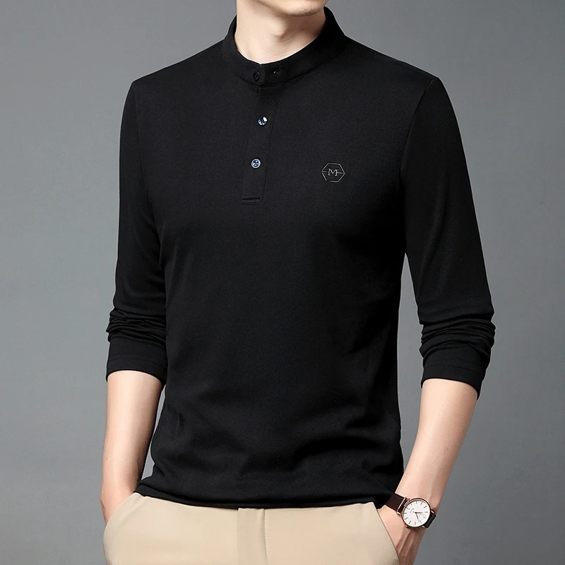 Men's Half High Neck Letter Printing Fashion Casual Button with Plush Bottom Shirt for Everyday Versatility
Men's Half High Neck Letter Printing Fashion Casual Button with Plush Bottom Shirt for Everyday Versatility