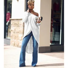 Chocomist Tops Fashion Solid Off-shoulder Asymmetric Long Women T-shirts
Chocomist Tops Fashion Solid Off-shoulder Asymmetric Long Women T-shirts