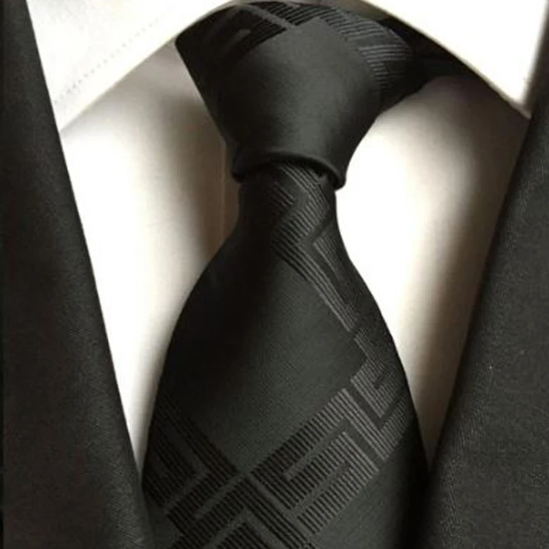 

Мужской классический черный тканый жаккардовый деловой галстук, повседневный галстук на шею, деловой аксессуар