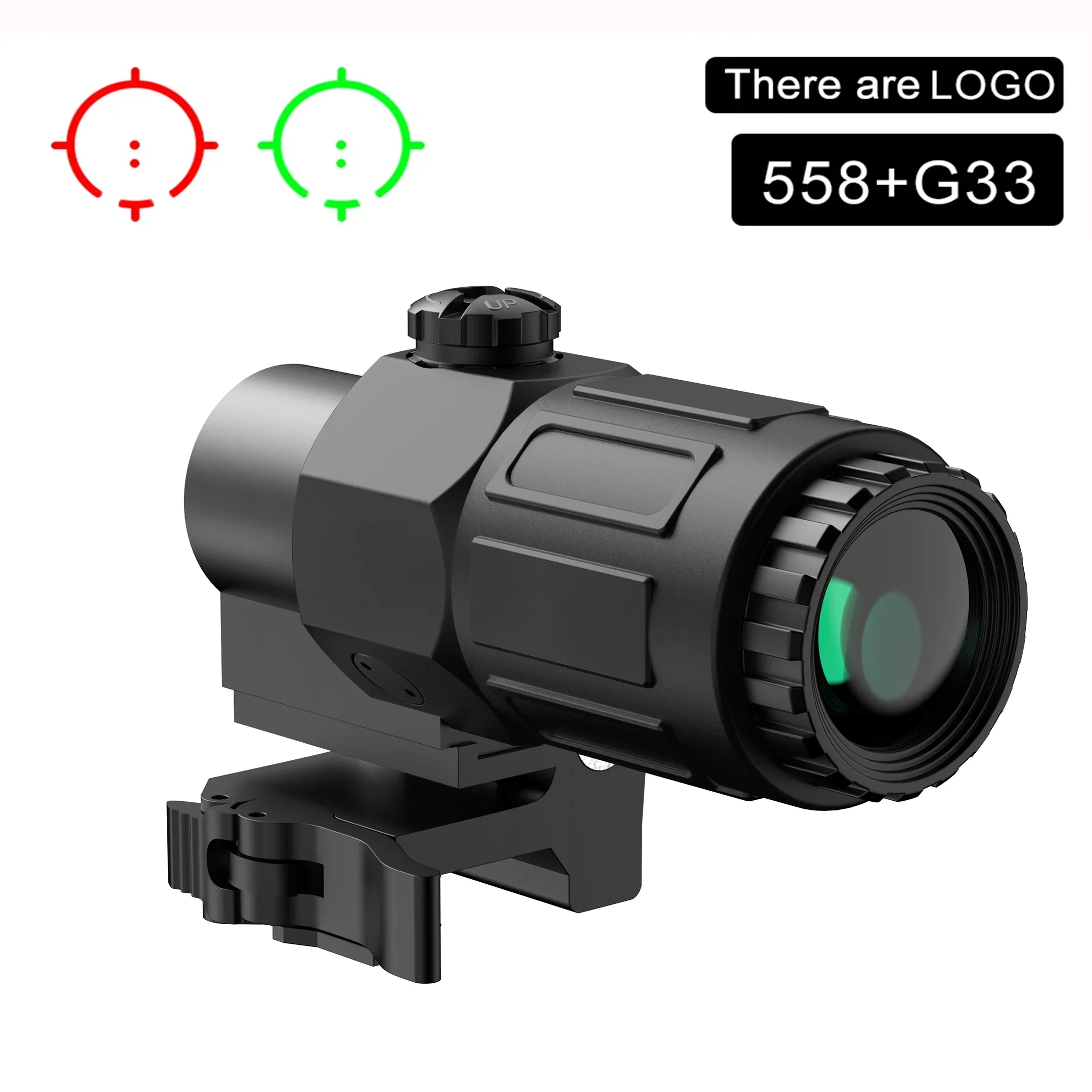 

551 552 553 558 red green dot G33 G43 3X Magnifier holographic sight hunting red dot reflex sight with 20mm mount airsoft sight