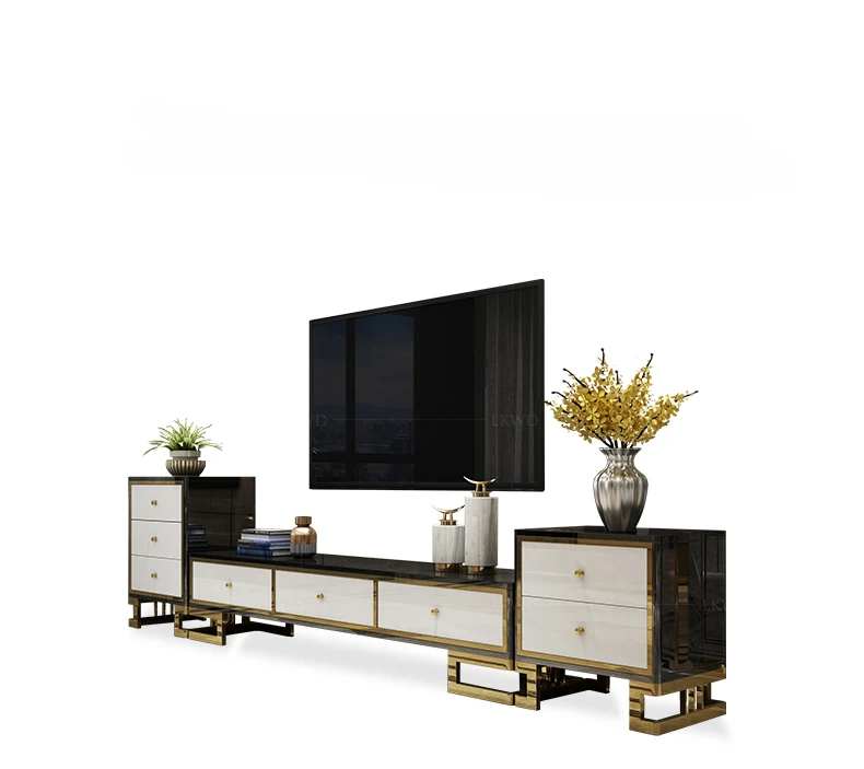gold Stainless steel TV Stand modern Living Room marble coffee table + tv led monitor stand + 2 cabinet mueble tv cabinet mesa
gold Stainless steel TV Stand modern Living Room marble coffee table + tv led monitor stand + 2 cabinet mueble tv cabinet mesa