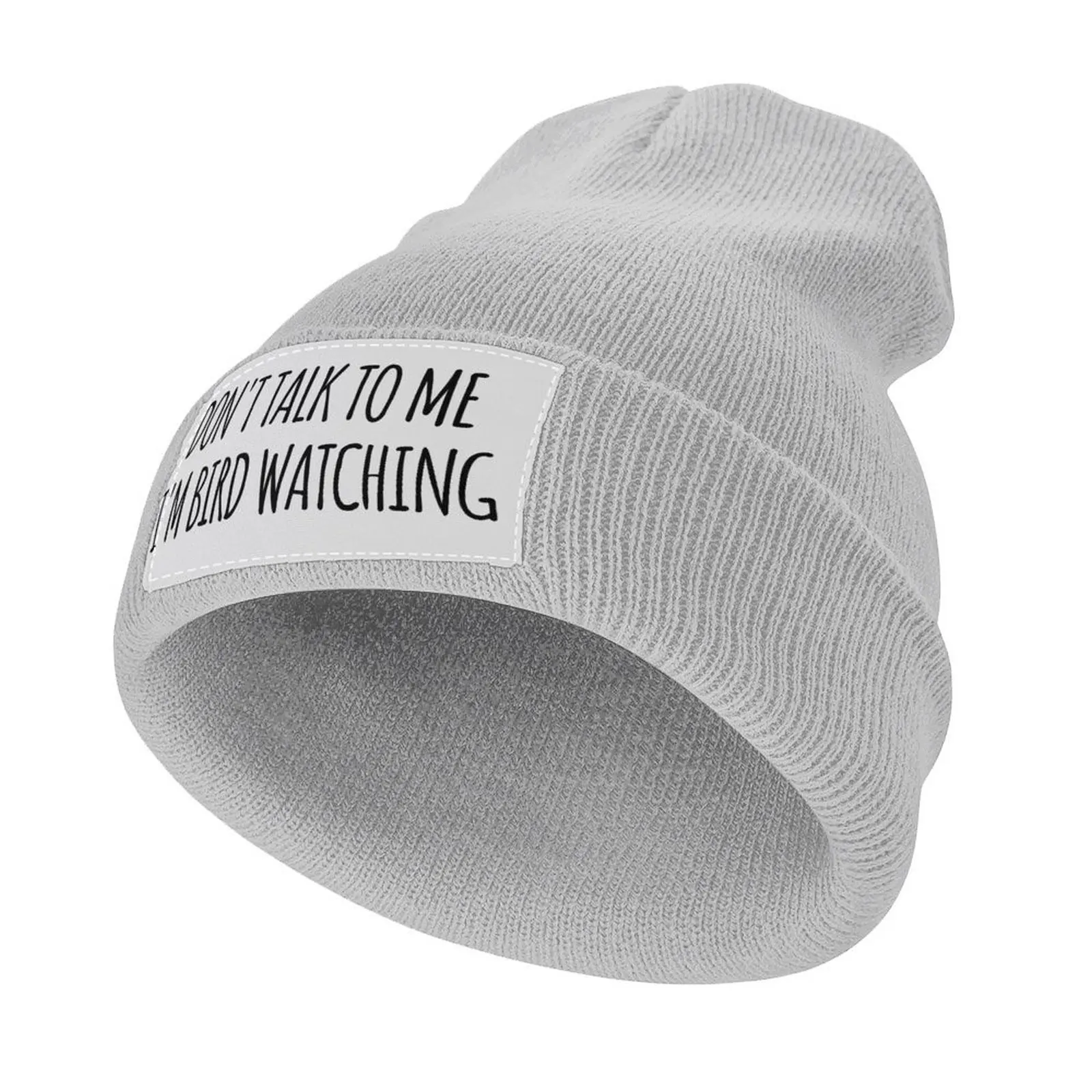 

Don't Talk To Me I'm Bird Watching - funny text simple font - meme ironic satire Knitted Cap Trucker Hat Hat Male Women's