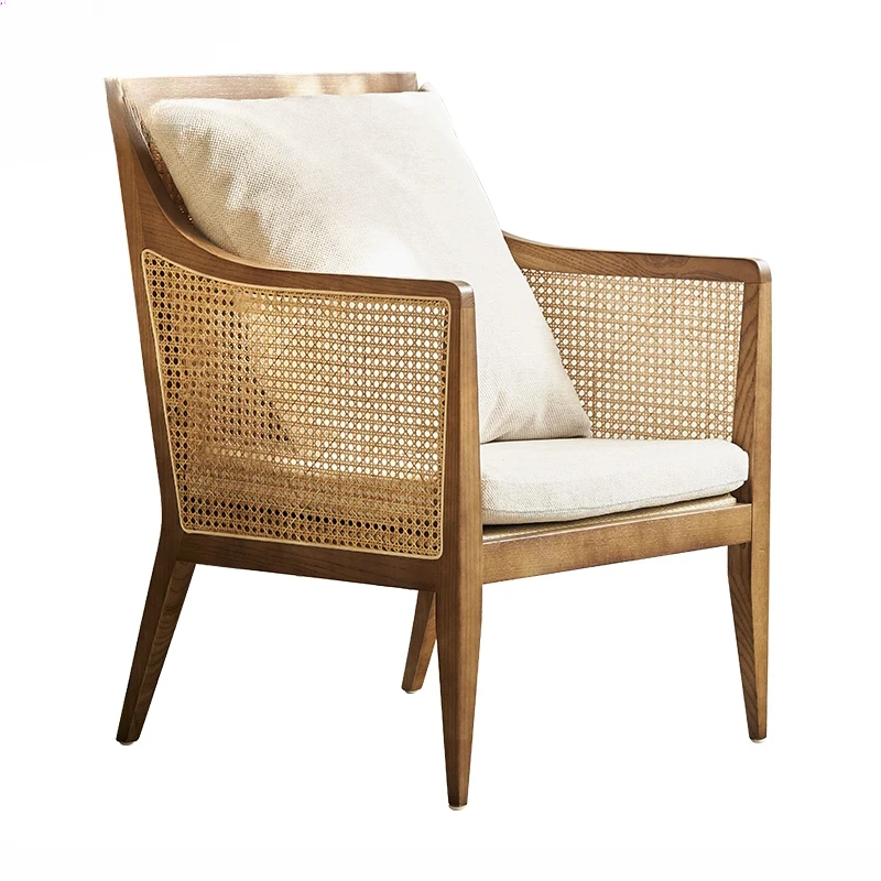 Nordic Solid Wood Rattan Living Room Chairs Modern Minimalist Outdoor Courtyard Sofa Chairs Light Luxury Designer Back Armchair
Nordic Solid Wood Rattan Living Room Chairs Modern Minimalist Outdoor Courtyard Sofa Chairs Light Luxury Designer Back Armchair