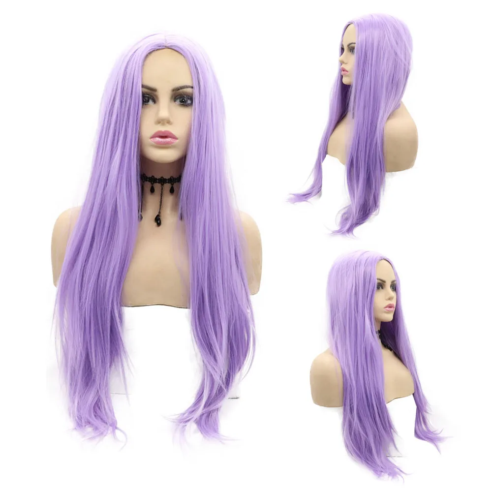

Sylvia Mechanism Hair Wig Purple Long Straight Middle Parting Wigs Heat Resistant Fiber Hairs For Women Cosplay Or Daily Use