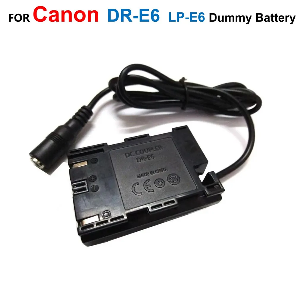 LP-E6 Fake Battery Power Adapter DR-E6 Full Decoded DC Coupler For Canon EOS 5D 5D2 5D3 6D 7D 60D 60D 70D 80D 5DS 5DSR R5 R6
LP-E6 Fake Battery Power Adapter DR-E6 Full Decoded DC Coupler For Canon EOS 5D 5D2 5D3 6D 7D 60D 60D 70D 80D 5DS 5DSR R5 R6