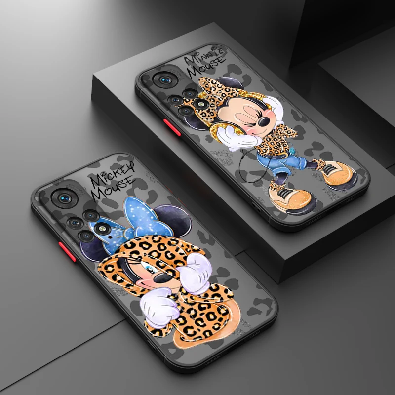 

Fashion Minnie Mouse For Xiaomi Redmi Note 12 Turbo Speed 11 10 9 Pro Plus Max 4G 5G Frosted Translucent Hard Phone Case Fundas