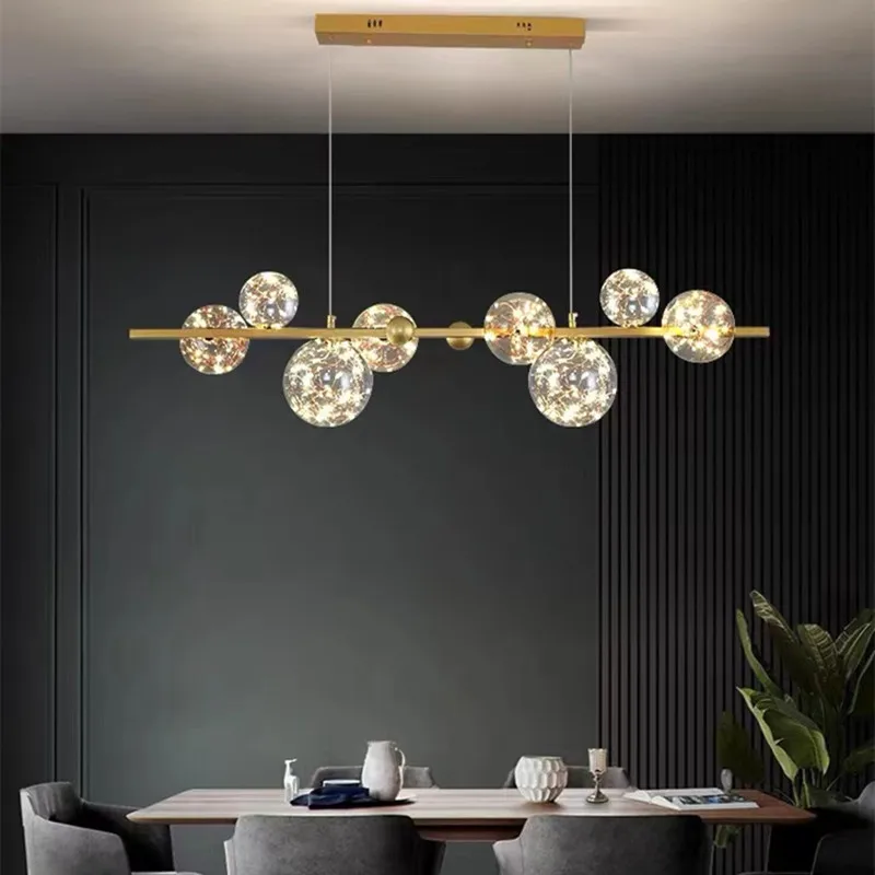 Modern Round Chandelier Gold Romantic Star Bedroom Living Room Decorative Led Lights Glass Bubble Indoor Lighting
Modern Round Chandelier Gold Romantic Star Bedroom Living Room Decorative Led Lights Glass Bubble Indoor Lighting