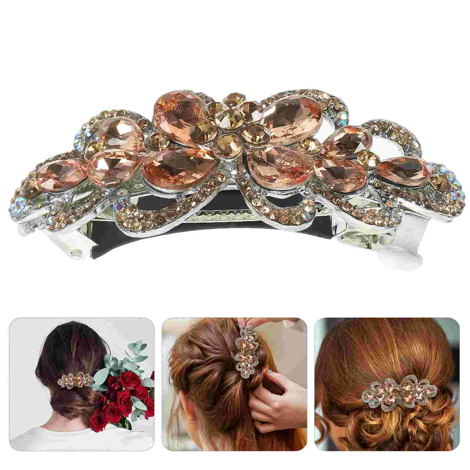 Rhinestone Hair Clip Barrette Bridal Accessories Styling Metal Clips Rhinestones Barrettes for Women
Rhinestone Hair Clip Barrette Bridal Accessories Styling Metal Clips Rhinestones Barrettes for Women