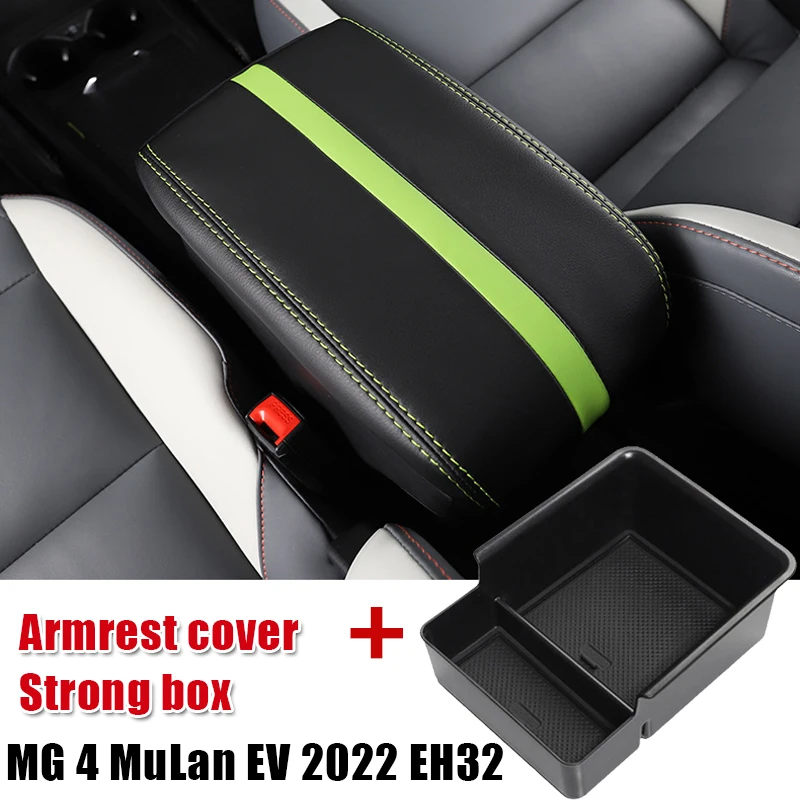 

Car Storage Box Central Control Armrest Cover leather For MG 4 MG4 EV EH32 MuLan 2022 2023 soft and comfortable Auto Accessories