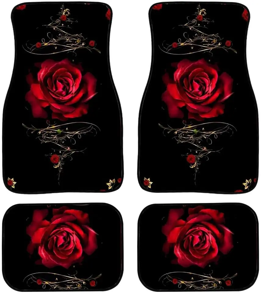 Fuibeng Rode Roos Bloem Flroal Print Auto Vloermat Auto Front & Back Floor Tapijt Non Slip Anti Vuile Voet pad Tapijt Automo
Fuibeng Rode Roos Bloem Flroal Print Auto Vloermat Auto Front & Back Floor Tapijt Non Slip Anti Vuile Voet pad Tapijt Automo