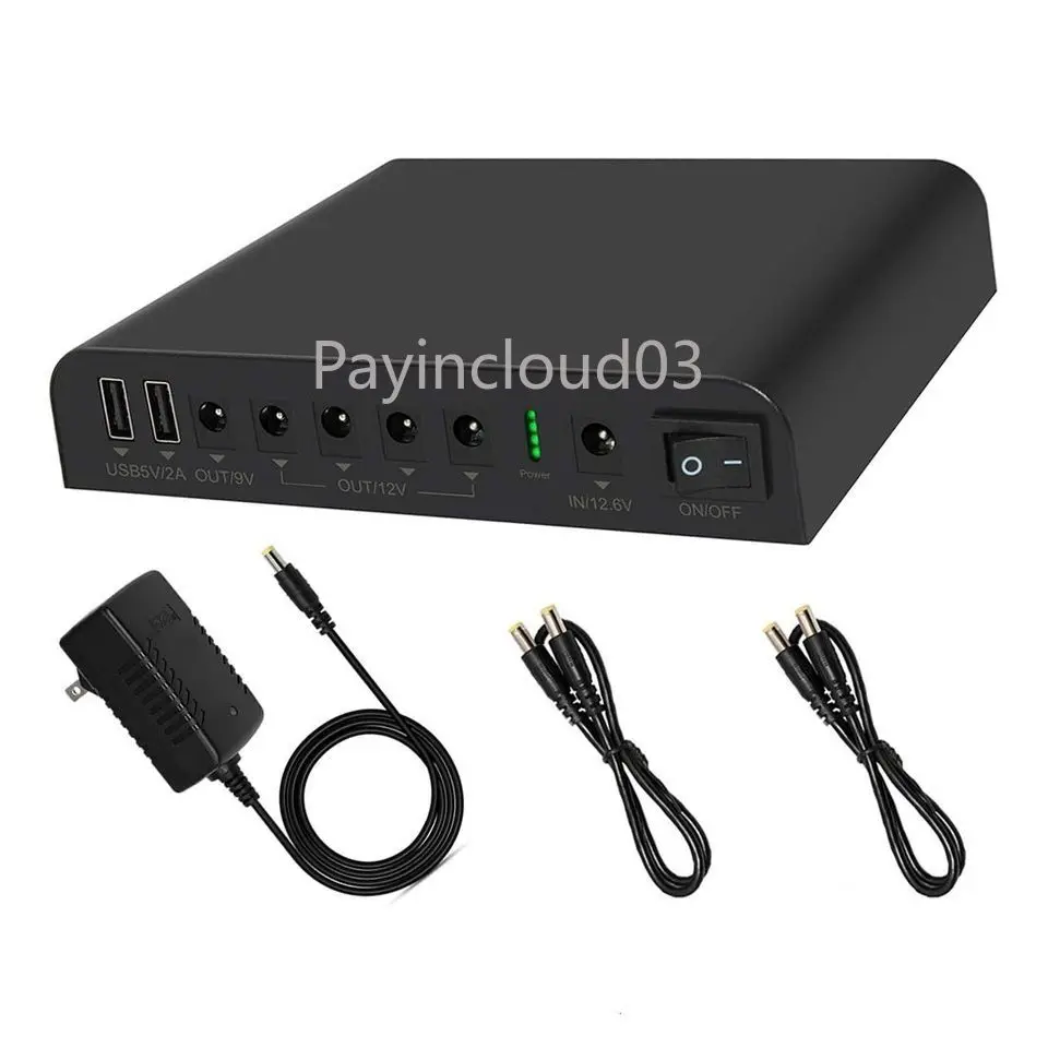 

SL3400 TalentCell DC 12V/9V/5V Output Mini UPS Uninterrupted Power Supply 18650 27000mAh 98Wh Lithium ion Backup Battery